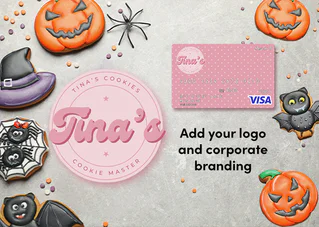 Business gift card for Tina's Cookies