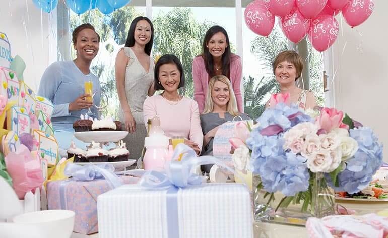 Group of women at a baby shower