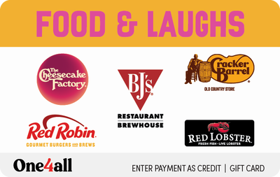 Food Laughs Choice Physical Gift Card | Giftcards.com