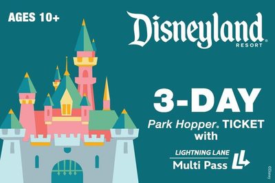 3-Day Park Hopper Ticket with Lightning Lane Multi Pass Ages 10+ $601