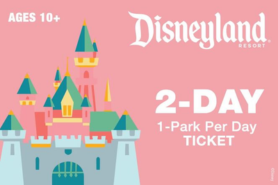 2-Day 1-Park Per Day Ticket Ages 10+ $330