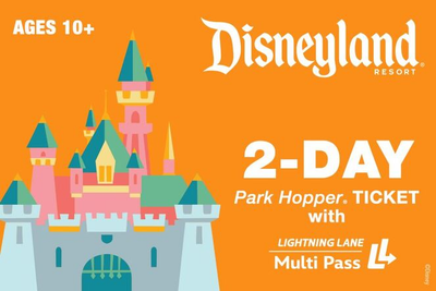 2-Day Park Hopper Ticket with Lightning Lane Multi Pass Ages 10+ $479