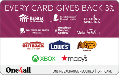 Shop One4all Giving Good Joy eGift at GiftCards.com