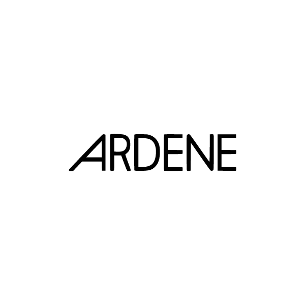 Ardene typed in black letters on a white background