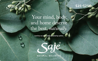 Shop Saje Natural Wellness eGift Card (EN Version) at GiftCards.ca