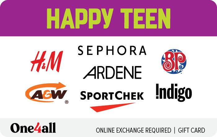 Shop Happy Teen eGift Card from One4all (EN Version) at GiftCards.ca
