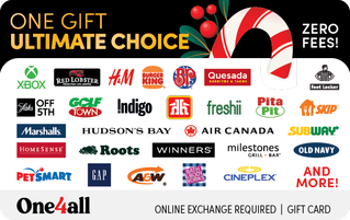 Shop Ultimate Holiday eGift Card from One4all (EN Version) at GiftCards.ca