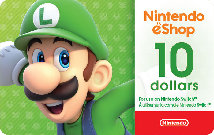 Shop Carte-cadeau virtuelle Nintendo eShop (Version FR) at GiftCards.ca
