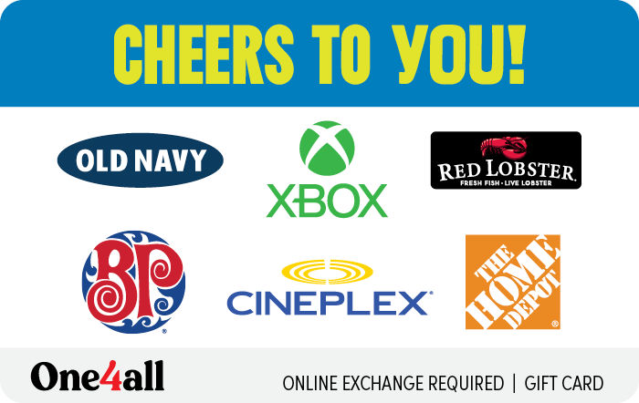 Shop Carte-cadeau virtuelle « Cheers to You » de One4all (Version EN) at GiftCards.ca