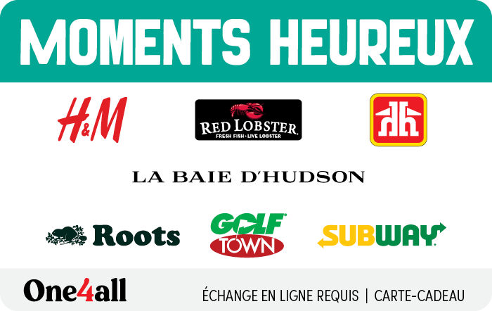 Shop Carte-cadeau virtuelle Moments Heureux de One4all (Version FR) at GiftCards.ca