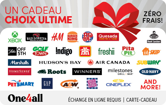Shop Carte-cadeau virtuelle One4all ULTIME (Version FR) at GiftCards.ca