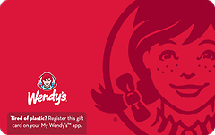 Wendys Physical Gift Card | Giftcards.com