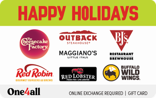 Happy Holidays Dining Choice eGift Card Giftcards. com
