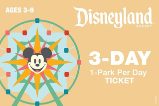 3-Day 1-Park Per Day Ticket Ages 3-9 $390