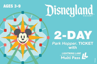 2-Day Park Hopper Ticket with Lightning Lane Multi Pass Ages 3-9 $459