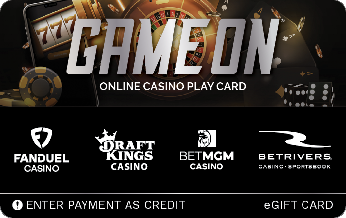 GAME ON Online Casino Play Card