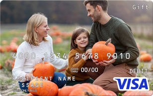 Upload your own image on a Visa Gift Card