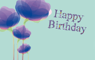 Personalize your mastercard with Birthday Flowers