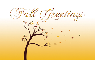 Personalize your visa with Fall Greetings
