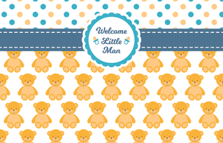 Personalize your mastercard with New Baby - Welcome Little Man