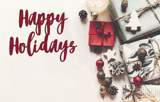 Personalize your mastercard with Happy Holidays
