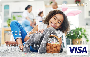 Upload your own image on a Visa Gift Card
