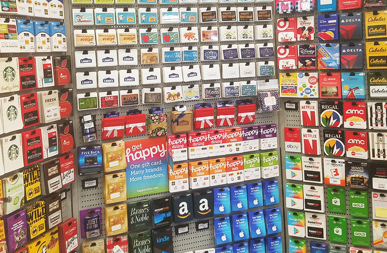 Display of Happy Cards in a retail store