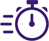 Clock representing the fast delivery
